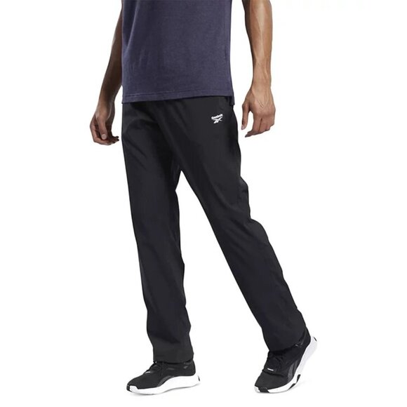 Reebok Men's PANTS Training Moisture-Wicking Drawstrin BLACK Size S MSRP $45 - Picture 1 of 1